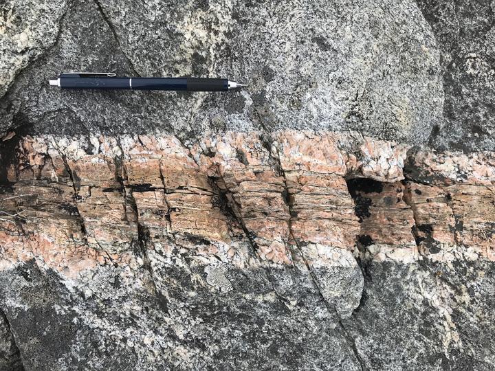 deformed pegmatite, Roan, Norway